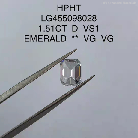 1.51 ct D VS1 VG EMERALD HPHT diamond