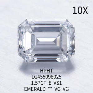 1.57 ct E VS1 VG Emerald cut HPHT diamond