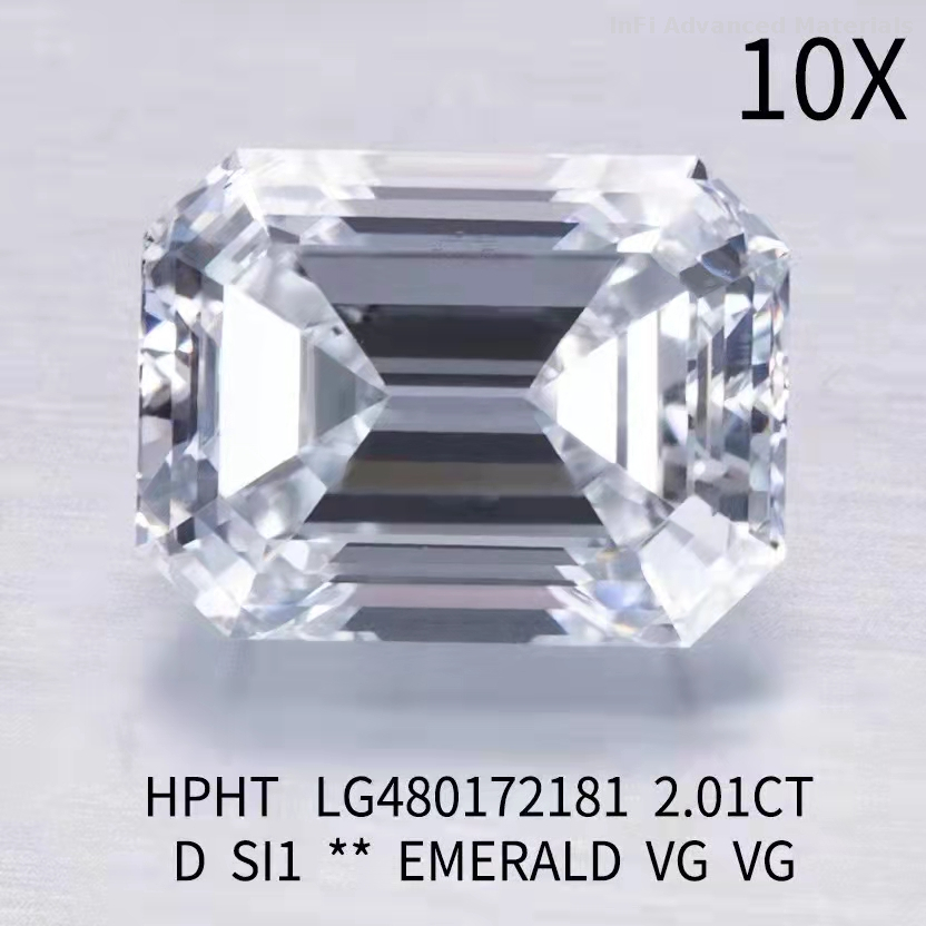 2.01 ct D SI1 VG EMERALD HPHT diamond