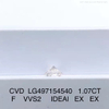 1.07 ct F VVS2 IDEAL CVD diamond