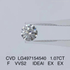 1.07 ct F VVS2 IDEAL CVD diamond