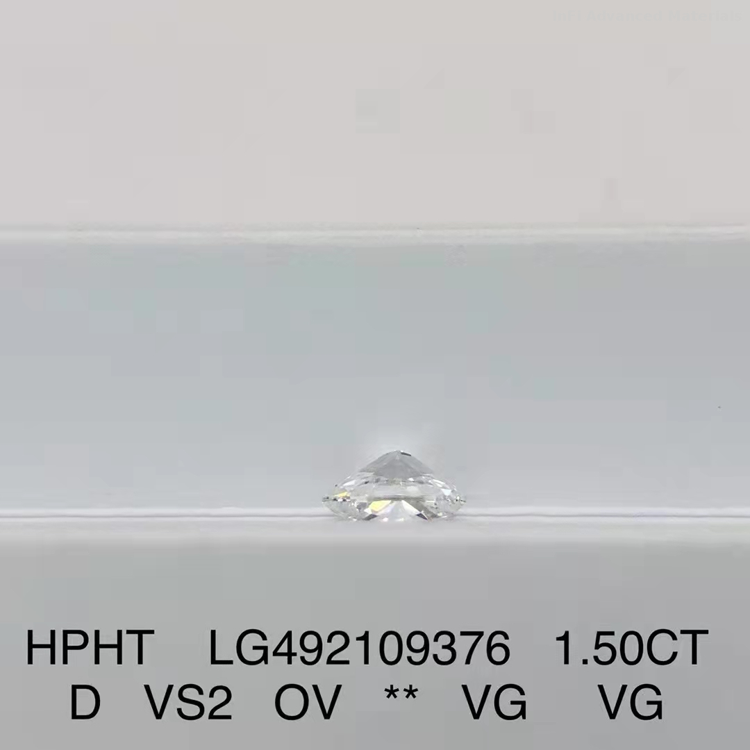 1.5 ct D VS2 EX Oval brilliant HPHT diamond