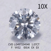 1.07 ct F VVS2 IDEAL CVD diamond