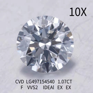 1.07 ct F VVS2 IDEAL CVD diamond