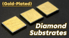 High-Power LED Diamond-Cu Cooling Plate CVD Diamond Gold Plated Heat Sink Diamond Metallization