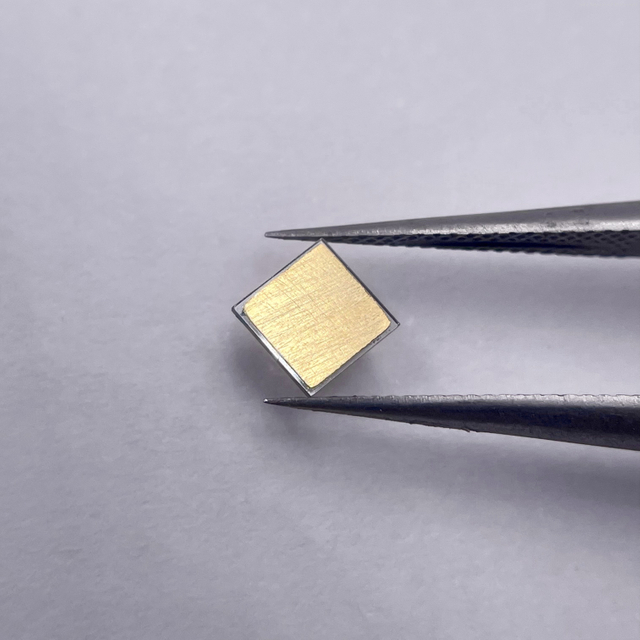High-Power LED Diamond-Cu Cooling Plate CVD Diamond Gold Plated Heat Sink Diamond Metallization